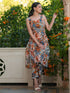 Multicolor Pure Cotton Floral Printed Straight Kurta Pant Set